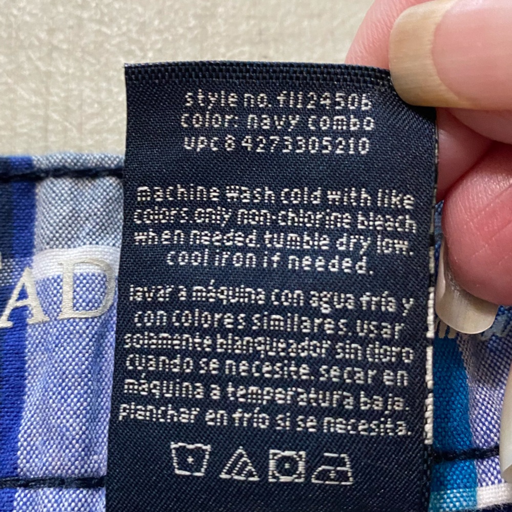 Faded glory, NWOT Blue and White Jean Shorts Casual Style washed, but never worn - Picture 5 of 5